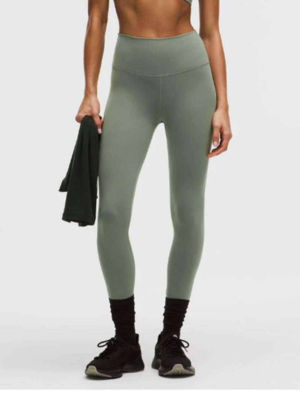 Peloton x Lululemon Wunder Train 25” Fog Green Leggings Sz 6 NWT